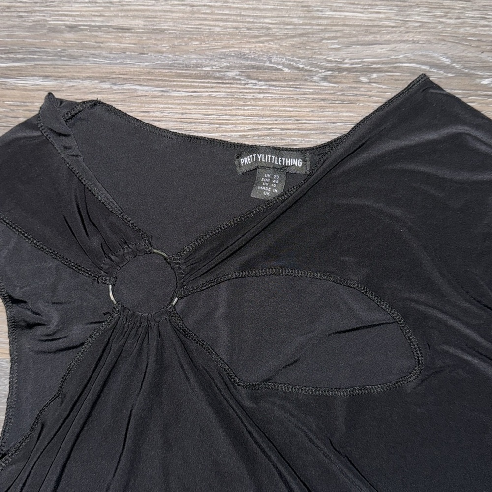 PrettyLittleThing Black One Shoulder Bodysuit - Size 16 - Picture 5 of 6